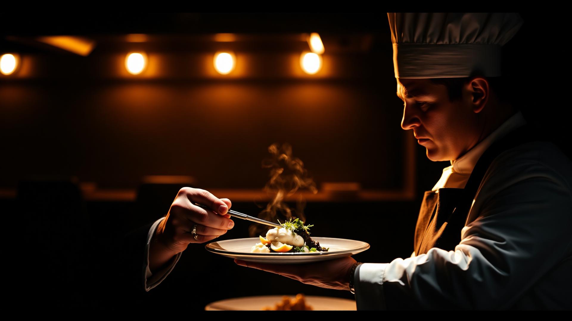 Behind the kitchen